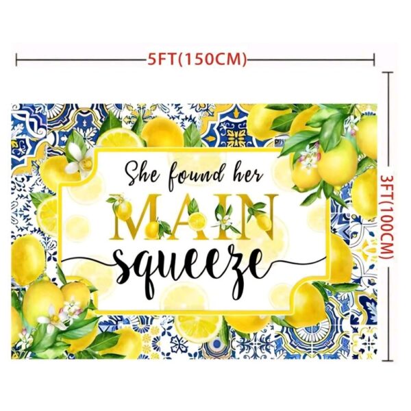 She Found Her Main Squeeze Bridal Shower Backdrop