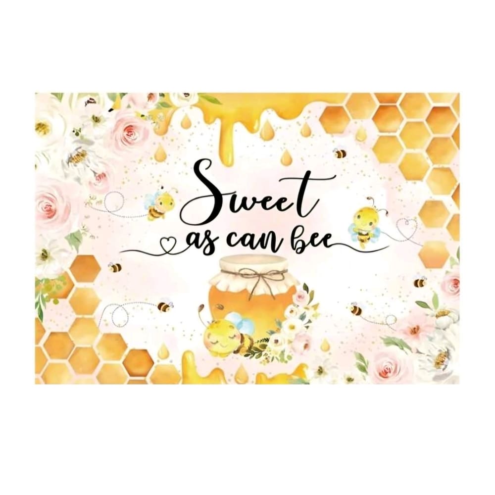 Sweet as can Bee Party Backdrop - Honey Pot 1 Sweet as can bee
