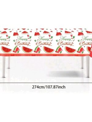 Watemelon Happy Birthday Disposable Table Cloth