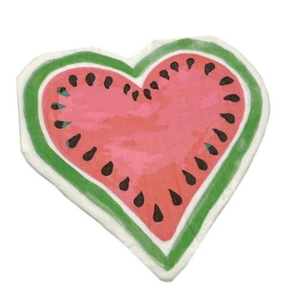 Watermelon Heart Shaped Napkins