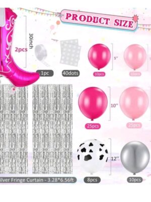 Western Disco Balloon Arch KIt quantities