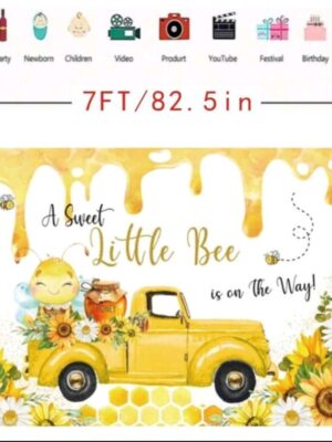 A Sweet Little Bee Is on the way backdrop