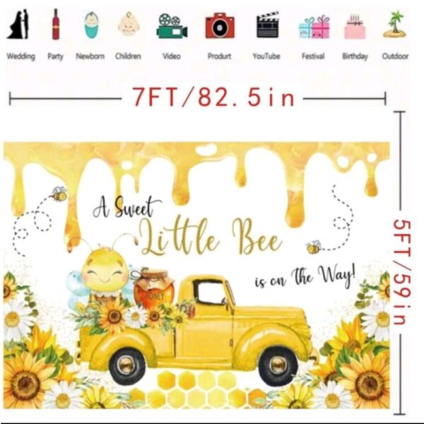 A Sweet Little Bee Is on the way backdrop