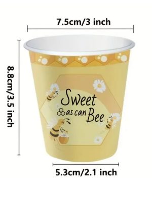 Bee Paper Cups Sweet As Can Bee 8 Piece