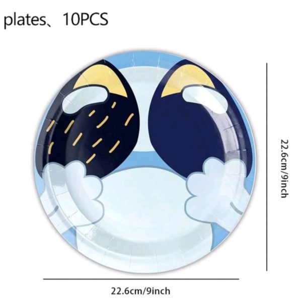 Bluey Themed Paper Plates