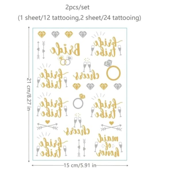 Bridal Shower Temporary Tattoos.24 Piece