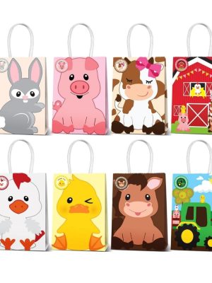 Farm Animal Party Favor Bags 8 Piece