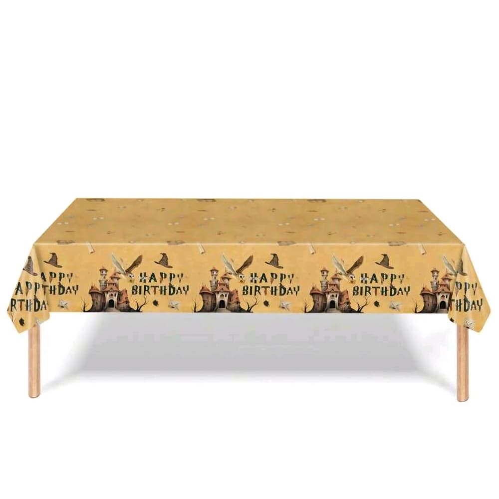 Wizard Happy Birthday Tablecloth 1 Harry Potter Themed Table Cloth