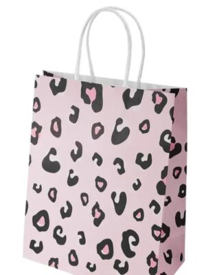 Leopard Favor Bags Pink