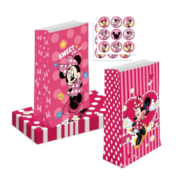 Mini Mouse Favor Bags With Stickers