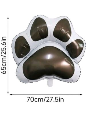 Paw Shaped Foil Balloon Black