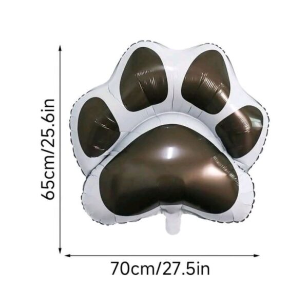 Paw Shaped Foil Balloon Black