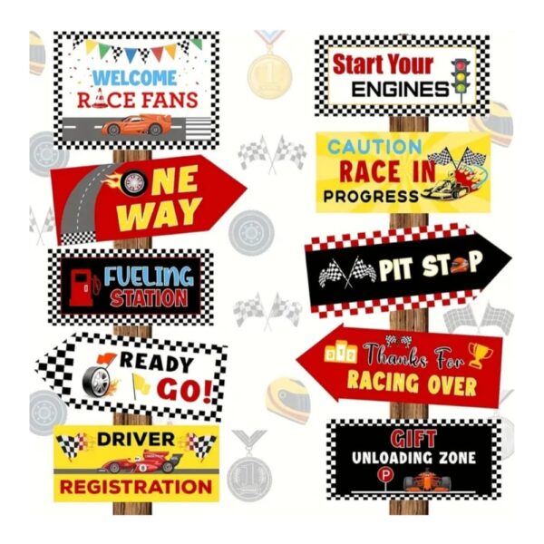 Racing Themed Decorative Signs