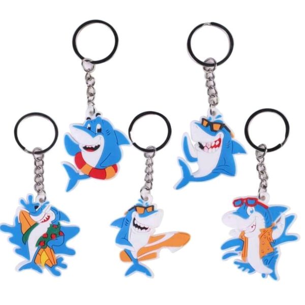 Shark Party Favors Keyrings 5 Piece