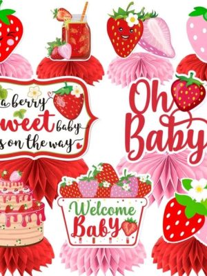 Strawberry Baby Shower Centerpieces 9