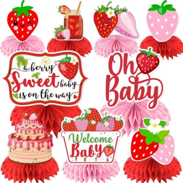 Strawberry Baby Shower Centerpieces 9