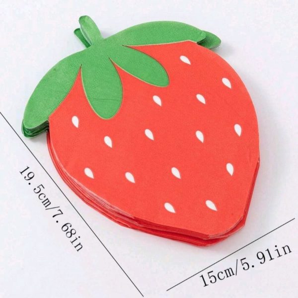 Strawberry Napkins 20 Piece