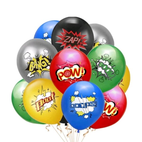 Super Hero Latex Balloons