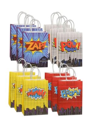 Super Hero Party Favor Bags 12 Piece