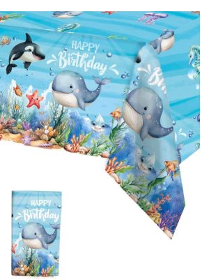 Under The Sea Happy Birthday Tablecloth