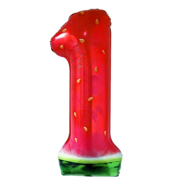 Watermelon Themed Number One Shaped Foil Balloon