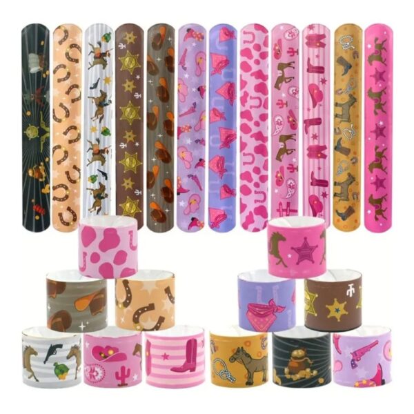 Western Theme Slapbands 12 Piece