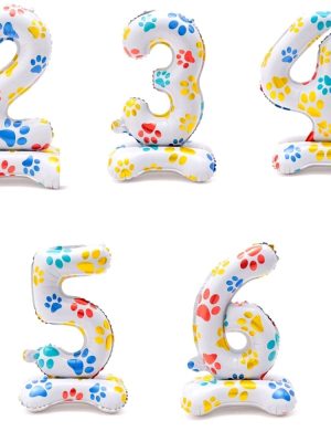 Dog Number Foil Balloons Dog Themed Party Decorations