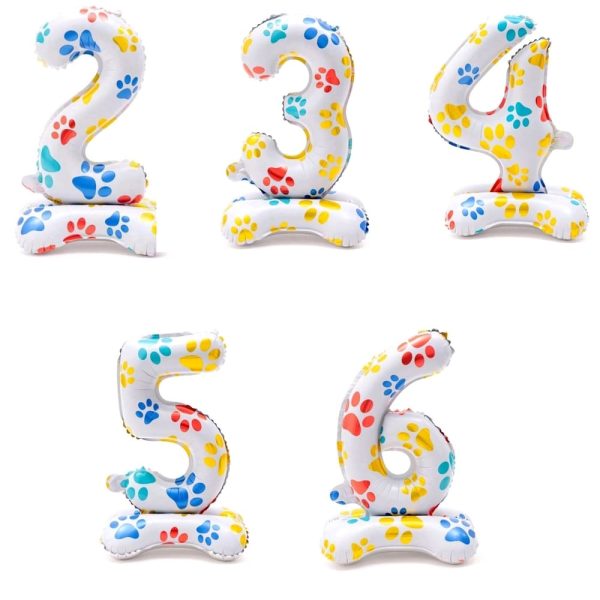 Dog Number Foil Balloons Dog Themed Party Decorations