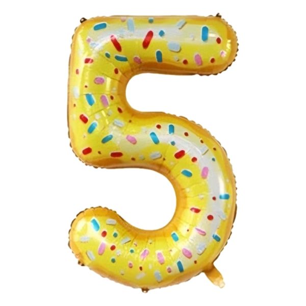 Donut Number Five Foil Balloon Donut Party Supplies