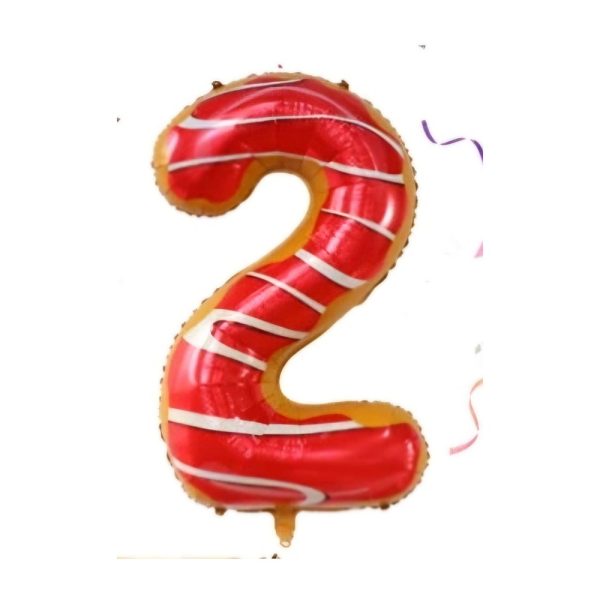 Donut Number Two Foil Balloon Party Supplies For A Donut Themed Party
