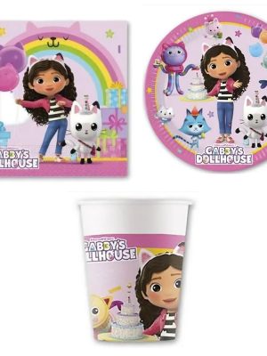 Gabby Dollhouse Party Disposable Tableware Set (1)