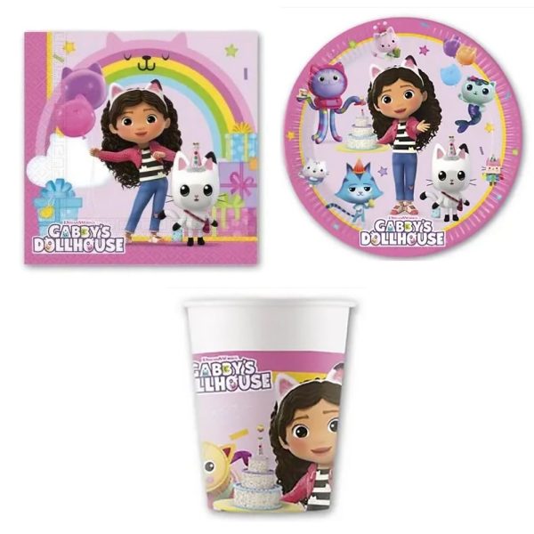Gabby Dollhouse Party Disposable Tableware Set (1)