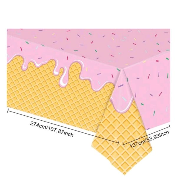 Ice Cream Table Cloth Pink