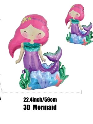 Mermaid 3d Standing Foil Balloon
