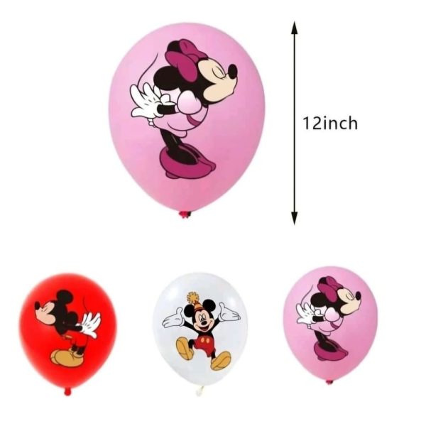 Mickey and Minnie Mouse Party Supplies Latex Balloons