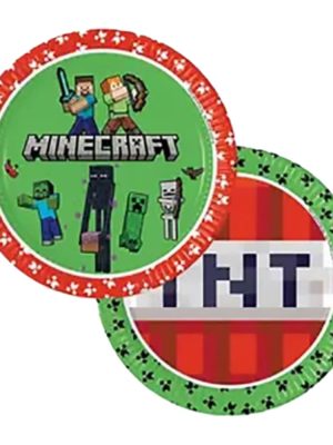 Minecraft Paper Plates Party Supplies For Minecraft Themed Party