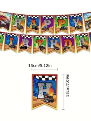 Monster Truck Happy Birthday Bunting