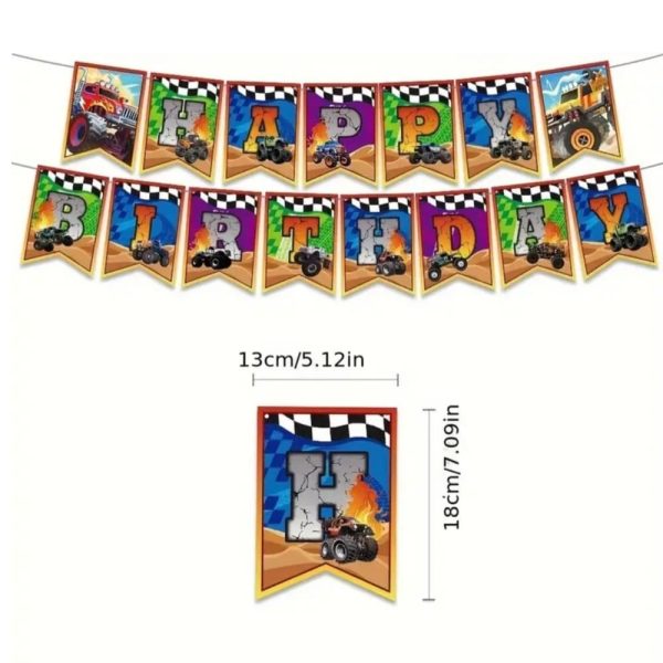 Monster Truck Happy Birthday Bunting