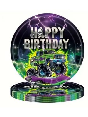 Monster Truck Party Large Paper Plates