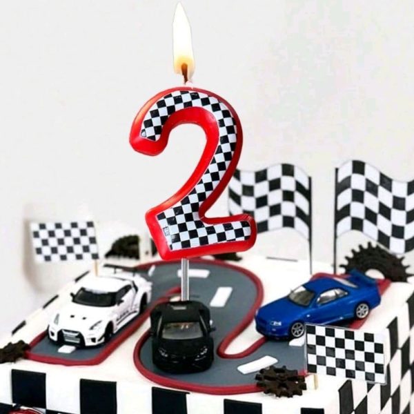 Racing Car Cake Candle
