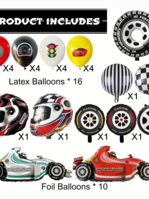 Racing Car Party Supplies Racing Themed Latex and Foil Balloons