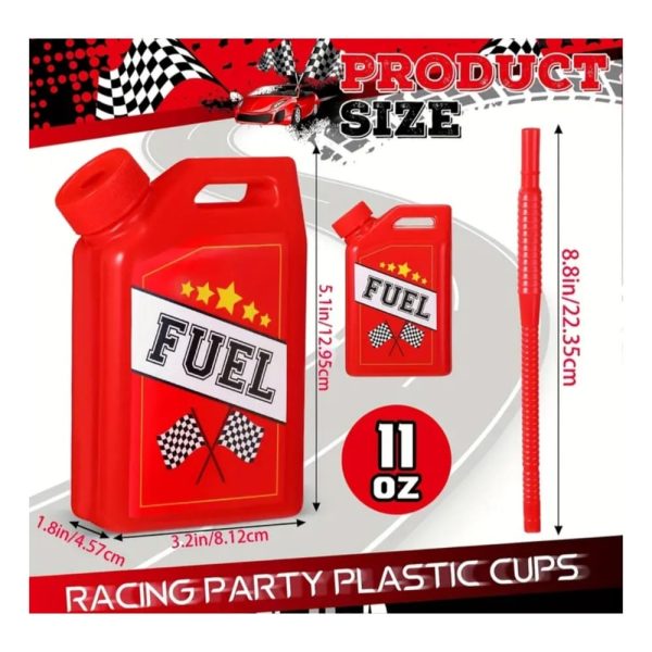Racing Car Tableware Racing Car Birthday Party Supplies 6 Plastic Cups 6 Plastic Straws