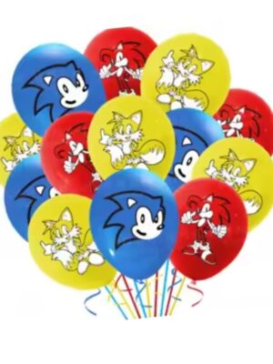 Sonic Themed Latex Balloons Sonic Party Supplies