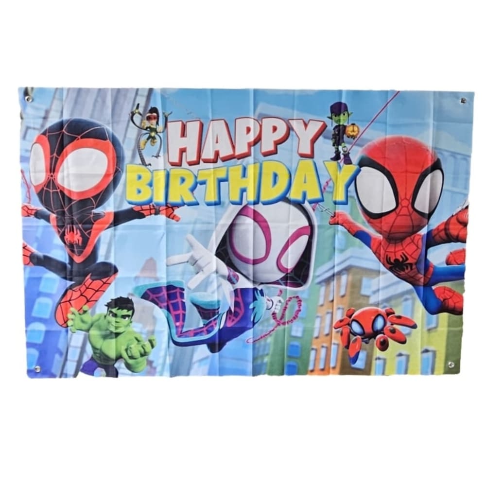 Spidey Backdrop-1 Piece 1 Spidey and His Amazing Friend Party Decorations Photo Backdrop