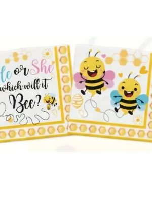 Bee Gender Reveal Paper Napkins