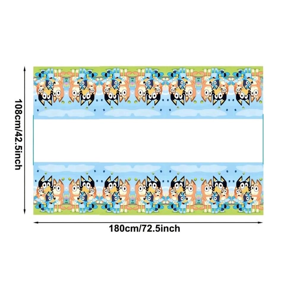 Bluey Party Tablecloth-1 Piece 1 Bluey Tablecloth 1 Piece