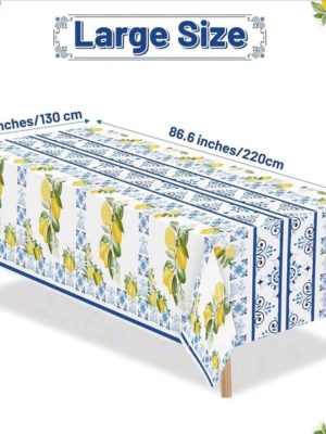 Capri Themed Tablecloth Lemon