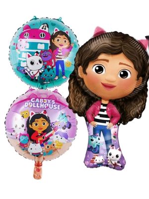 Gabby Dollhouse Party Decor Foil Balloons