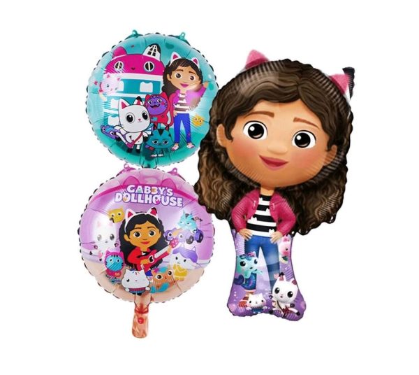 Gabby Dollhouse Party Decor Foil Balloons