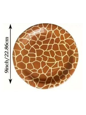 Giraffe Disposable Tableware Large Giraffe Skin Print Paper Plate